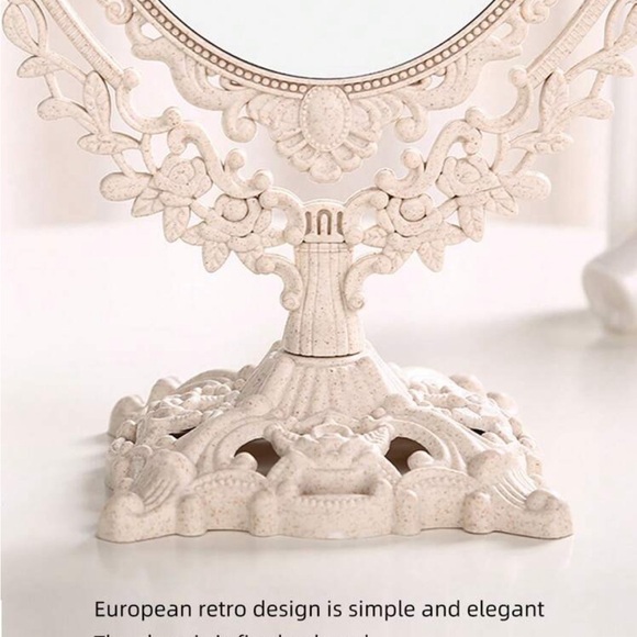 European style retro double sided makeup mirror. - Picture 3 of 3